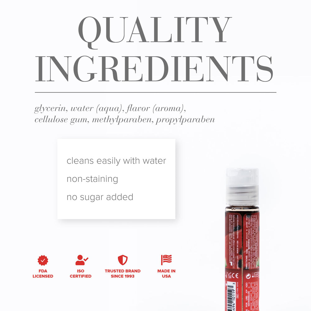 JO H2O SUCCULENT WATERMELON FLAVORED WATER-BASED LUBRICANT 1 OZ.