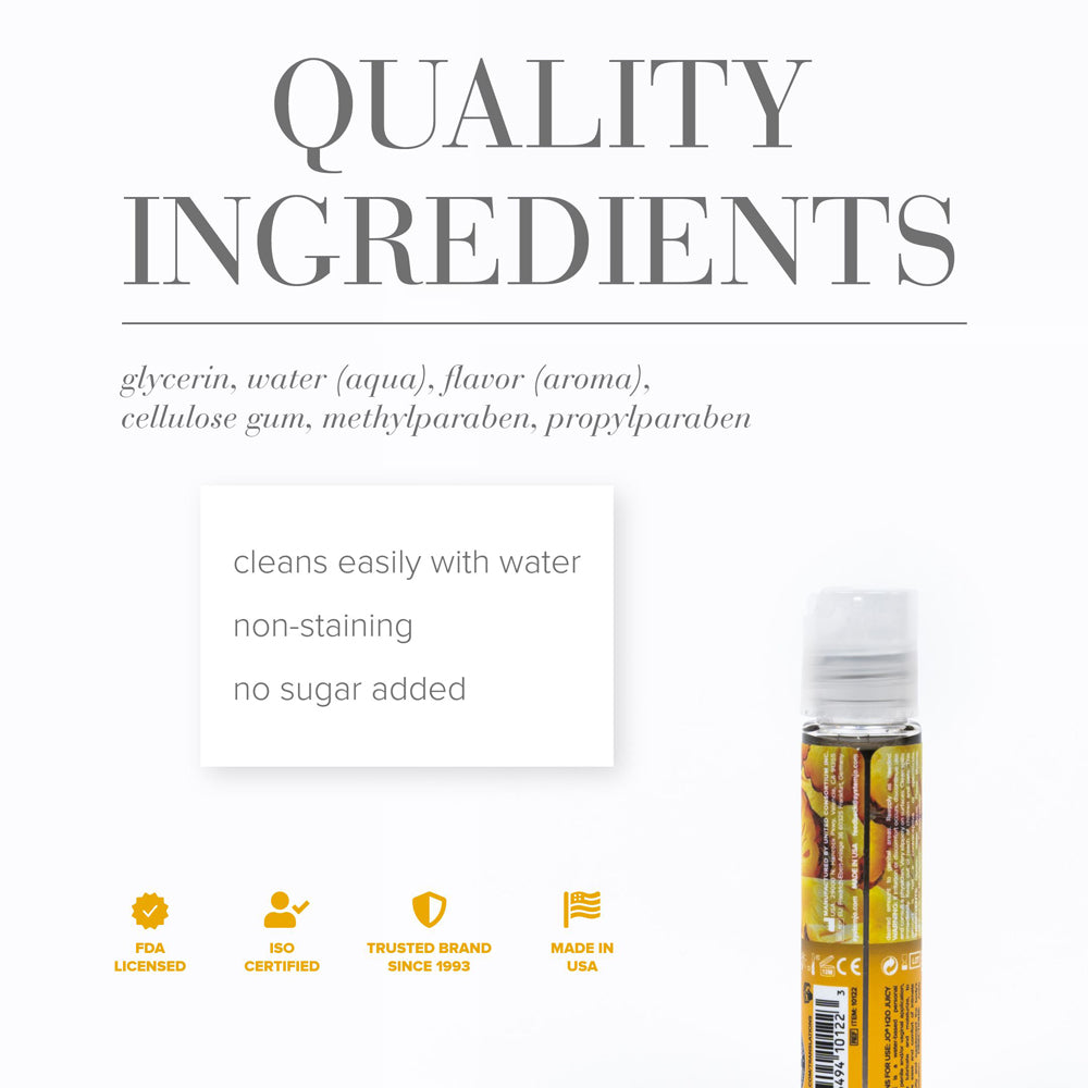 JO H2O JUICY PINEAPPLE FLAVORED WATER-BASED LUBRICANT 1 OZ.