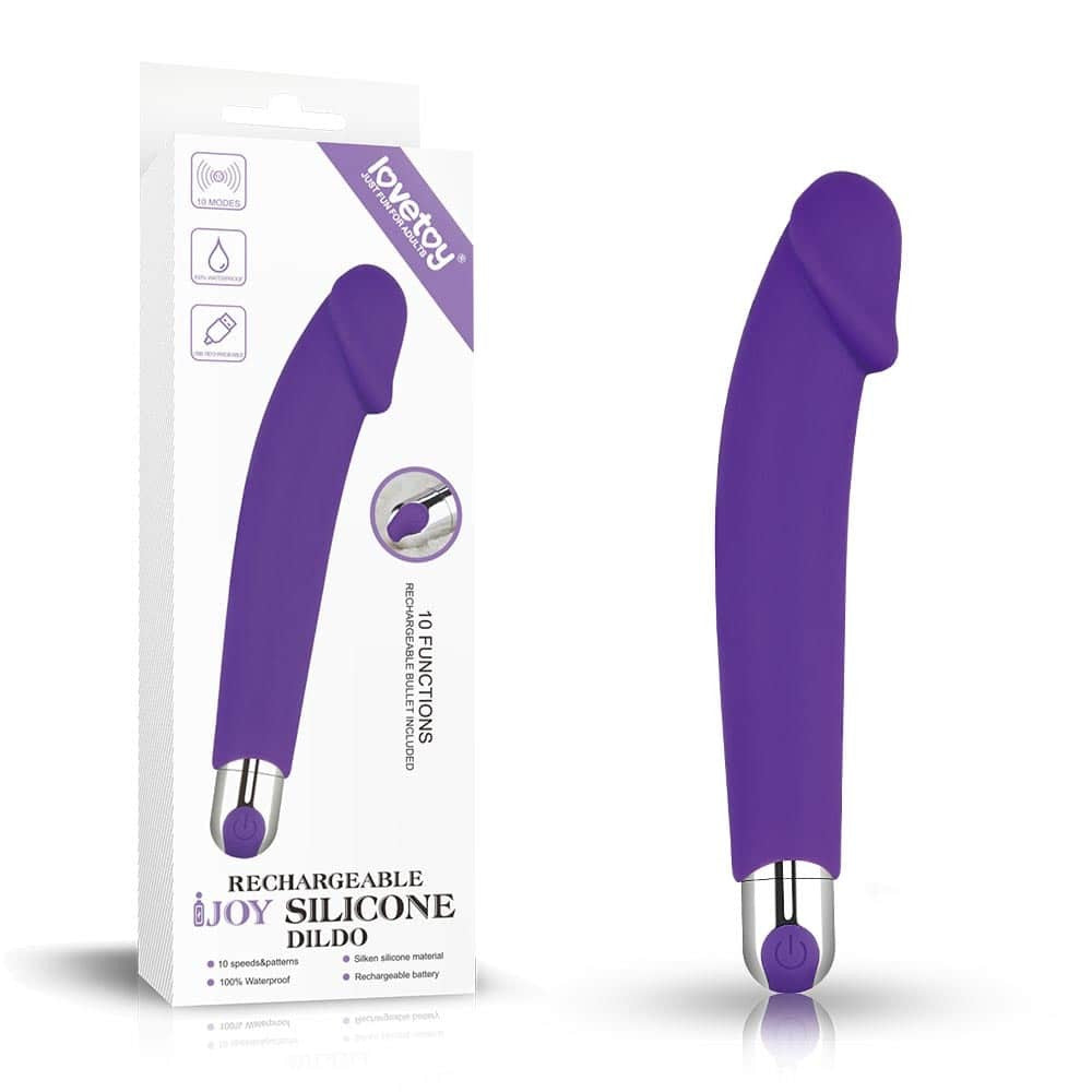 LOVETOY - RECHARGEABLE IJOY SILICONE DILDO PURPLE