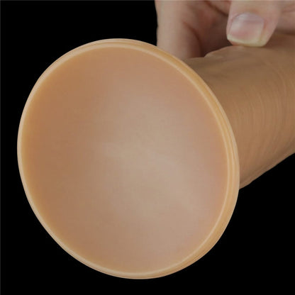 LOVETOY - 10'' DUAL LAYERED PLATINUM SILICONE ROTATOR