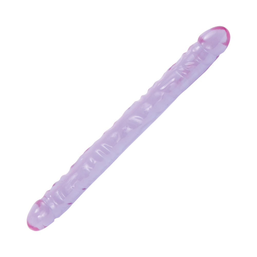 DOC JOHNSON - CRYSTAL JELLIES - DOUBLE DONG PURPLE 18IN