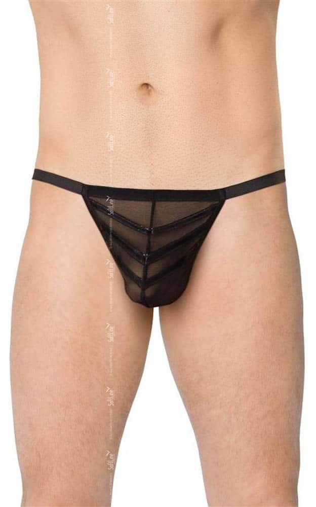 SOFTLINE - MENS THONG 4527 - BLACK {} ONESIZE