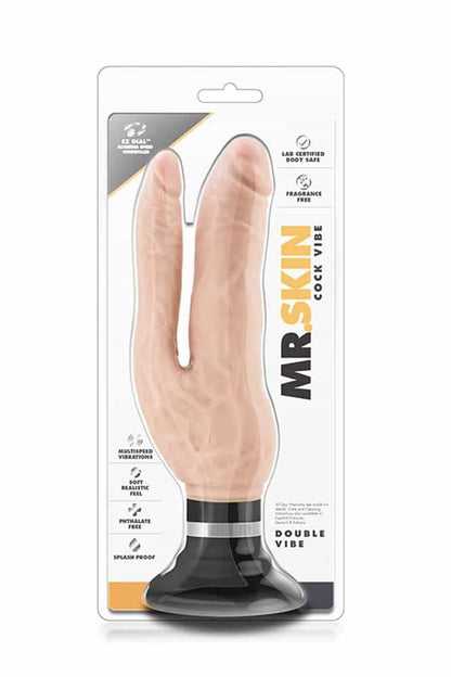 BLUSH - MR. SKIN DOUBLE VIBE COCK BEIGE