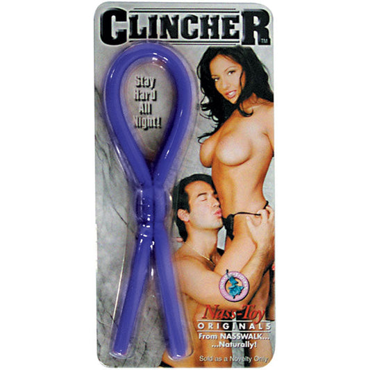 CLINCHER ADJUSTABLE COCK RING (BLUE)  LASSO/BOLO