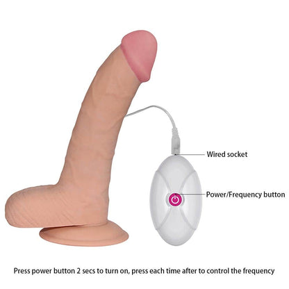 LOVETOY - 8.8" THE ULTRA SOFT DUDE - VIBRATING FLESH