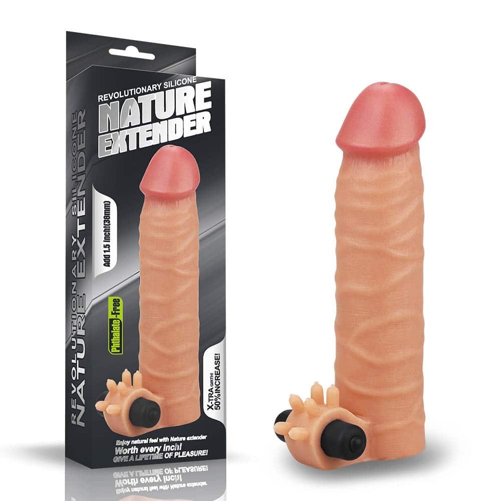 LOVETOY - ADD 1.5" VIBRATING SILICONE EXTENDER