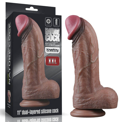 LOVETOY - 11'' DUAL LAYERED SILICONE COCK XXL