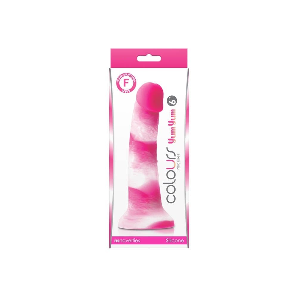 NS TOYS - COLOURS - PLEASURES - YUM YUM  6" DILDO - PINK