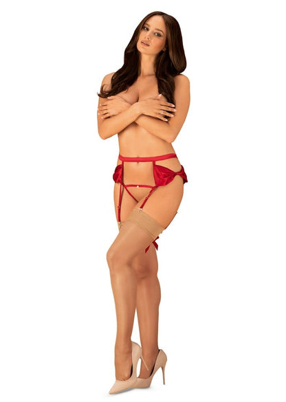 OBSESSIVE - RUBINESA GARTER BELT & CROTCHLES THONG L/XL_B0O25_7