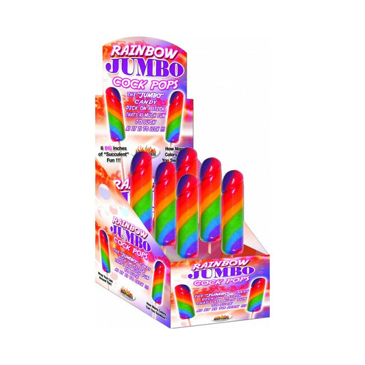 HOTT PRODUCTS - RAINBOW JUMBO COCK POPS (DISPLAY)