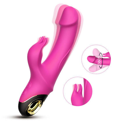 URBAN SKY - 360º ROTATION RABBIT VIBRATOR PINK
