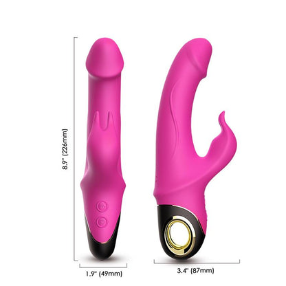 URBAN SKY - 360º ROTATION RABBIT VIBRATOR PINK