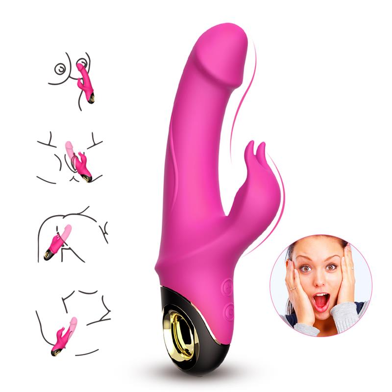 URBAN SKY - 360º ROTATION RABBIT VIBRATOR PINK