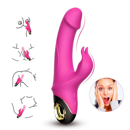 URBAN SKY - 360º ROTATION RABBIT VIBRATOR PINK