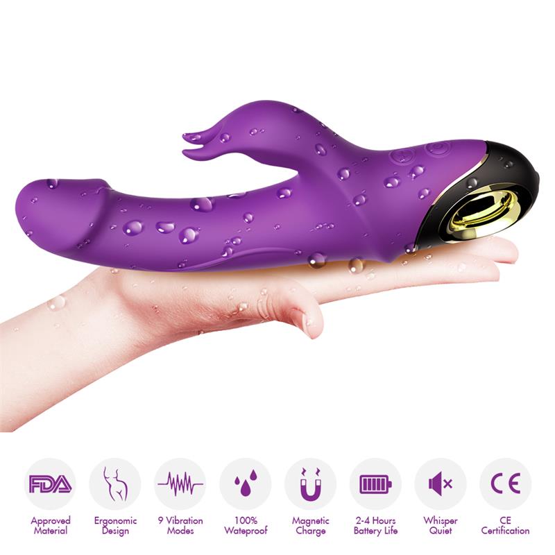 URBAN SKY - 360º ROTATION RABBIT VIBRATOR PURPLE