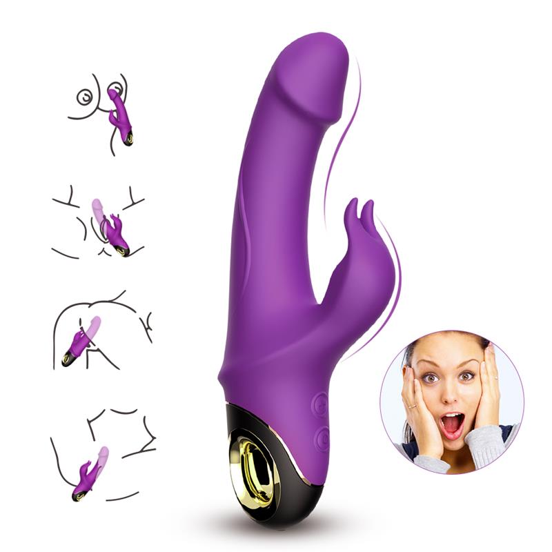 URBAN SKY - 360º ROTATION RABBIT VIBRATOR PURPLE