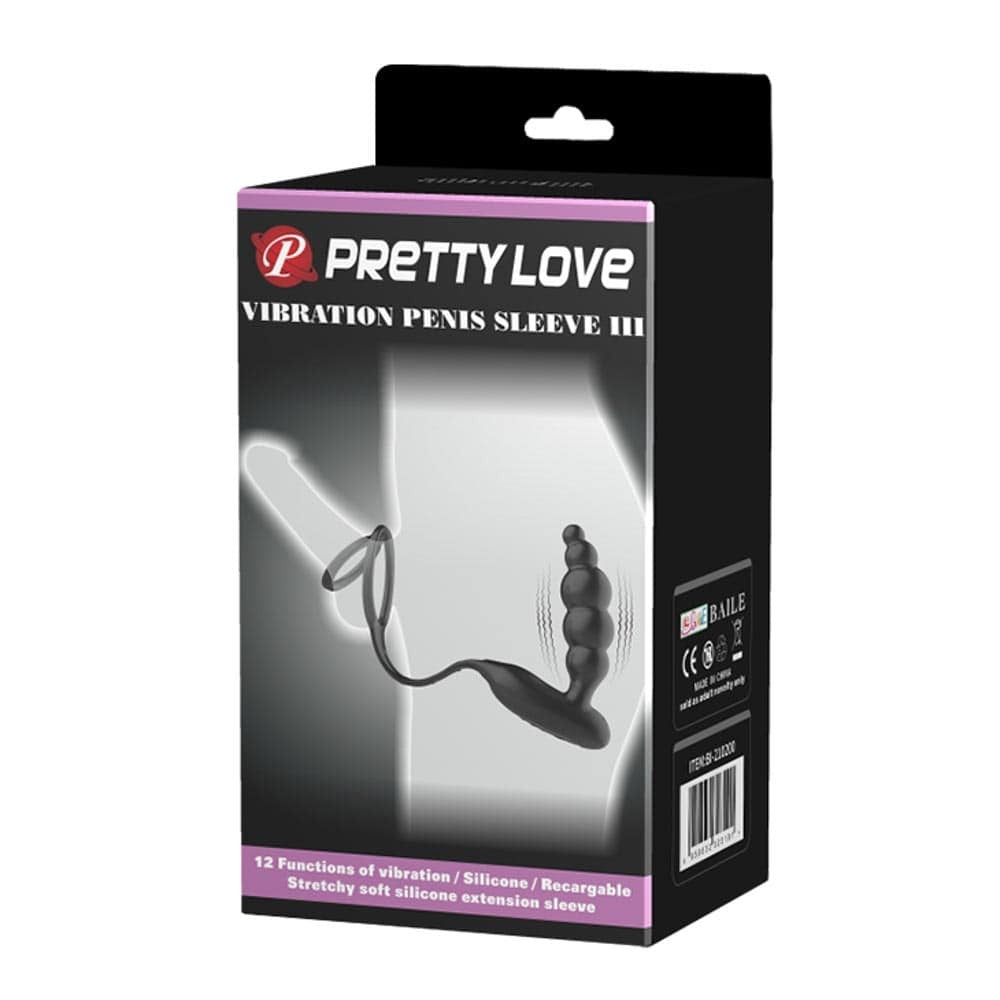 PRETTY LOVE - PRETTY LOVE VIBRATION PENIS SLEEVE III BLACK