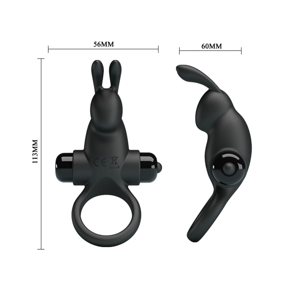PRETTY LOVE - PRETTY LOVE VIBRANT PENIS RING 1 BLACK