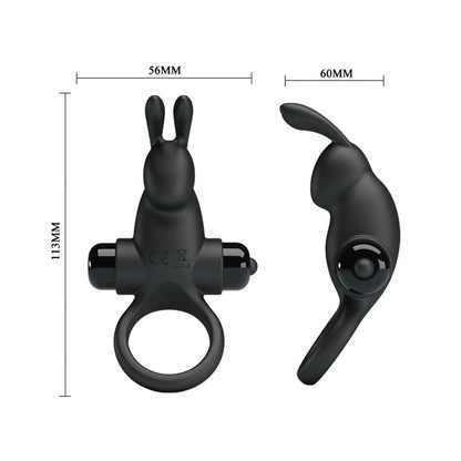 PRETTY LOVE - PRETTY LOVE VIBRANT PENIS RING 1 BLACK