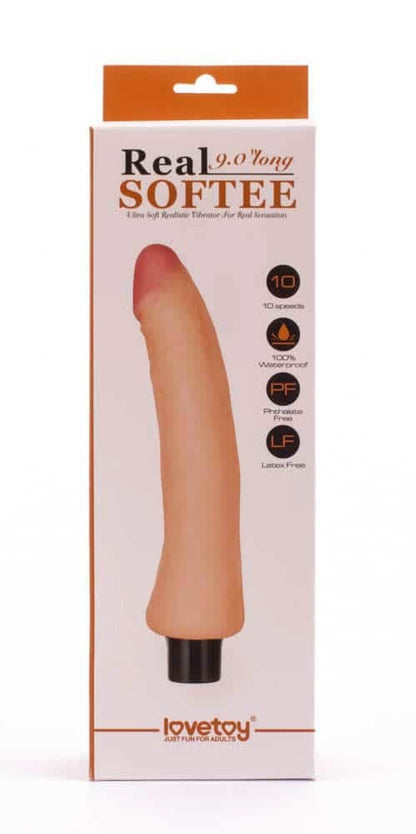 LOVETOY - 9" REAL SOFTEE VIBRATING DILDO  5