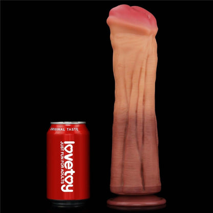 LOVETOY - 12'' DUAL LAYERED PLATINUM SILICONE COCK