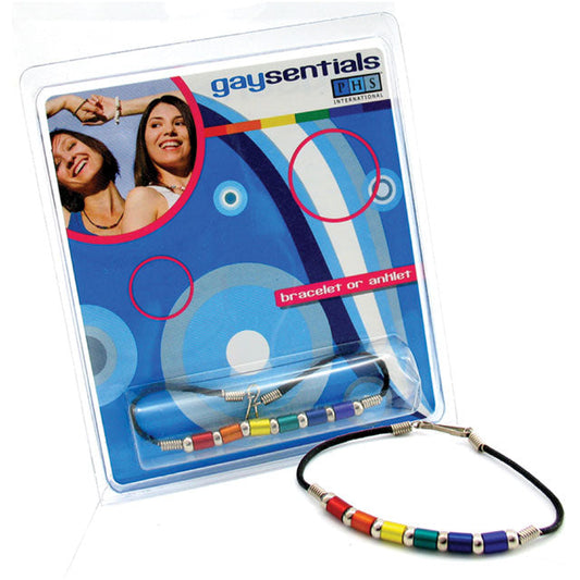 GAYSENTIALS RAINBOW ALUMINUM TUBE BRACELET (8 INCHES)
