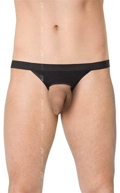 SOFTLINE - MENS THONG 4532 - BLACK {} ONESIZE
