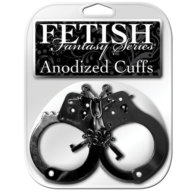 FETISH FANTASY SERIES ANODIZED CUFFS BLACK