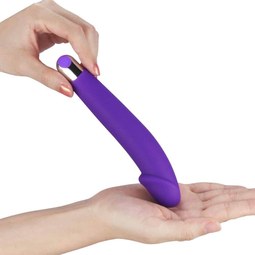 LOVETOY - RECHARGEABLE IJOY SILICONE DILDO PURPLE