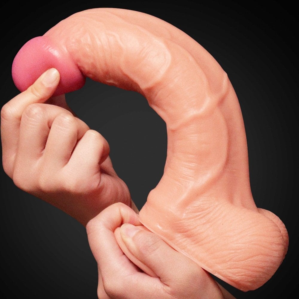 LOVETOY - 10" DUAL LAYER PLATINUM SILICONE COCK