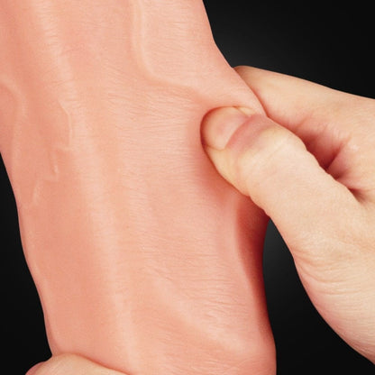 LOVETOY - 12" DUAL LAYERED PLATINUM SILICONE COCK 1