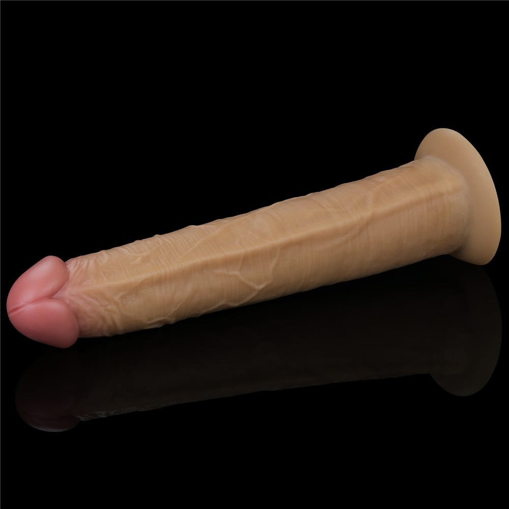 LOVETOY - 10'' DUAL LAYERED PLATINUM SILICONE ROTATOR