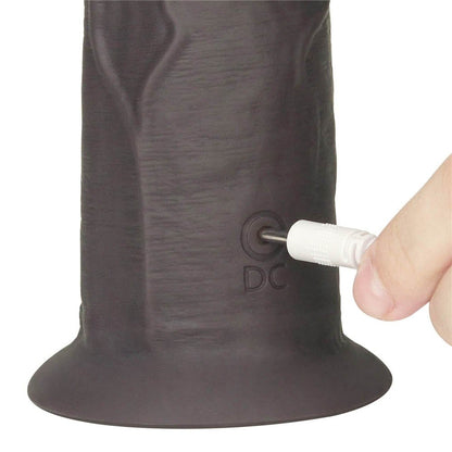 LOVETOY - 8'' DUAL LAYERED SILICONE ROTATOR BROWN