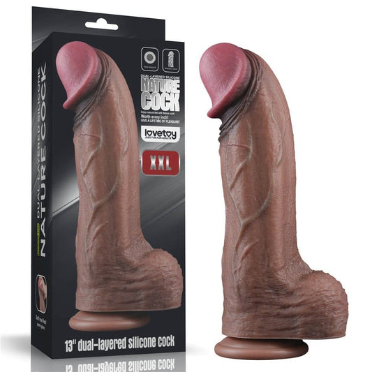LOVETOY - 13'' DUAL LAYERED SILICONE COCK XXL