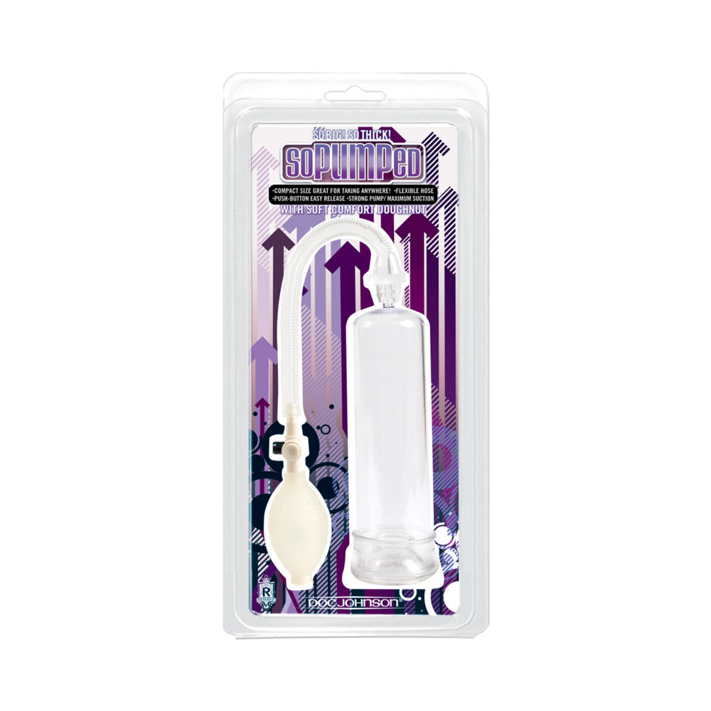 DOC JOHNSON - BOMBA PENEANA SO PUMPED SIN FUNDA (TRANSPARENTE)