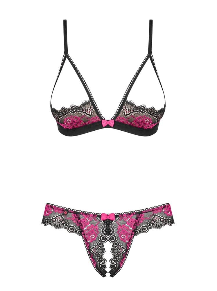OBSESSIVE - TULIA 2 PCS SET CUPLESS L/XL