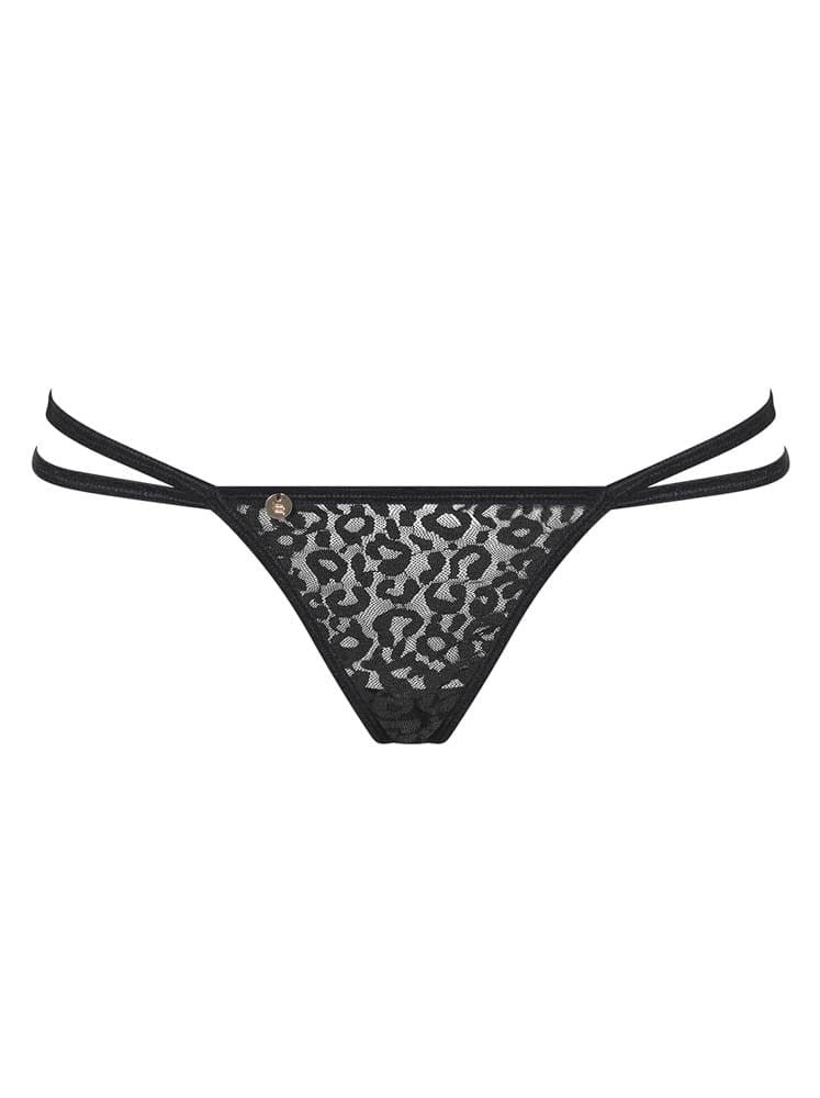 OBSESSIVE - PANTHERIA THONG BLACK  S/M