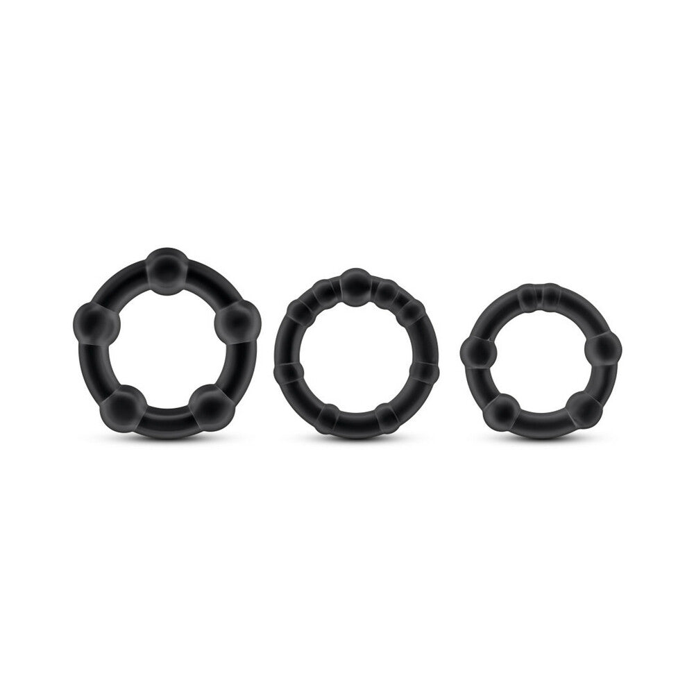 BLUSH - STAY HARD BEADED COCKRINGS 3 PIECE SET