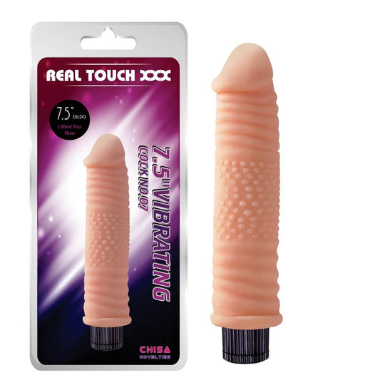 CHISA NOVELTIES - REAL TOUCH XXX 7.5 INCH VIBRATING COCK NO.07