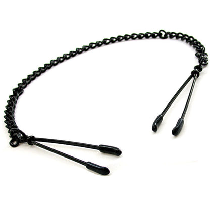 H2H NIPPLE CLAMPS TWEEZER WITH CHAIN (BLACK)