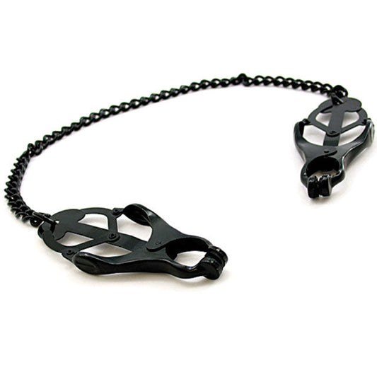H2H NIPPLE CLAMPS JAWS W/CHAIN (BLACK)