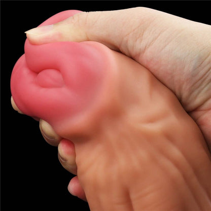LOVETOY - 12'' DUAL LAYERED PLATINUM SILICONE COCK