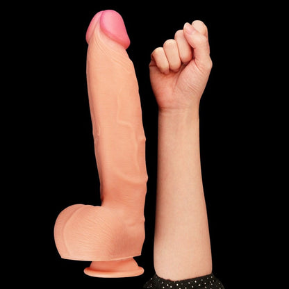LOVETOY - 12" DUAL LAYERED PLATINUM SILICONE COCK 1