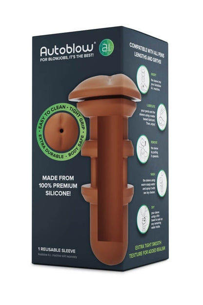 AUTOBLOW - AUTOBLOW A.I. SILICONE ANUS SLEEVE - BROWN_B0O50_1