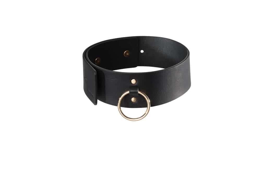 BIJOUX INDISCRETS - MAZE WIDE CHOKER WITH LEASH BLACK