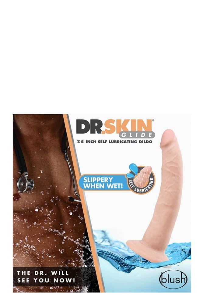 BLUSH - DR. SKIN 7.5INCH SELF LUBRICATING DILDO