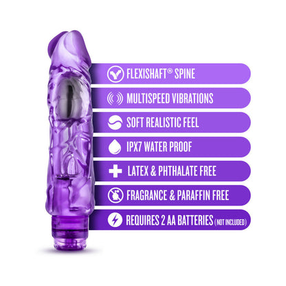 NATURALLY YOURS WILD RIDE REALISTIC 9 IN. VIBRATING DILDO PURPLE