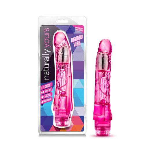BLUSH - NATURALLY YOURS MAMBO VIBE REALISTIC 9 IN. VIBRATING DILDO