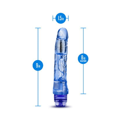 NATURALLY YOURS MAMBO VIBE REALISTIC 9 IN. VIBRATING DILDO BLUE