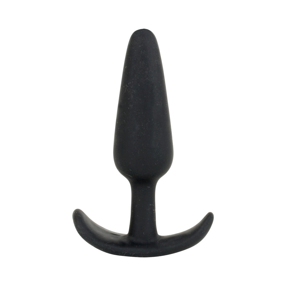 DOC JOHNSON - MOOD - NAUGHTY - MEDIUM BLACK SILICONE BUTT PLUG
